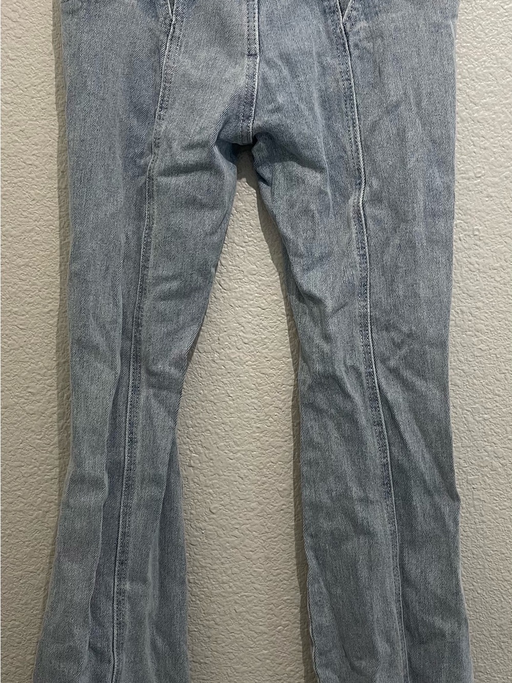Light Wash Flare Jeans - Women's Wide Leg